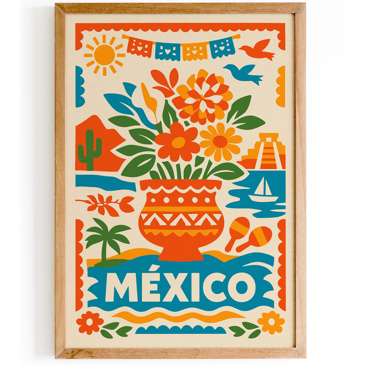 Mexico Colorful Travel Poster