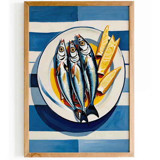 Bold Sardines with Lemon Art Print