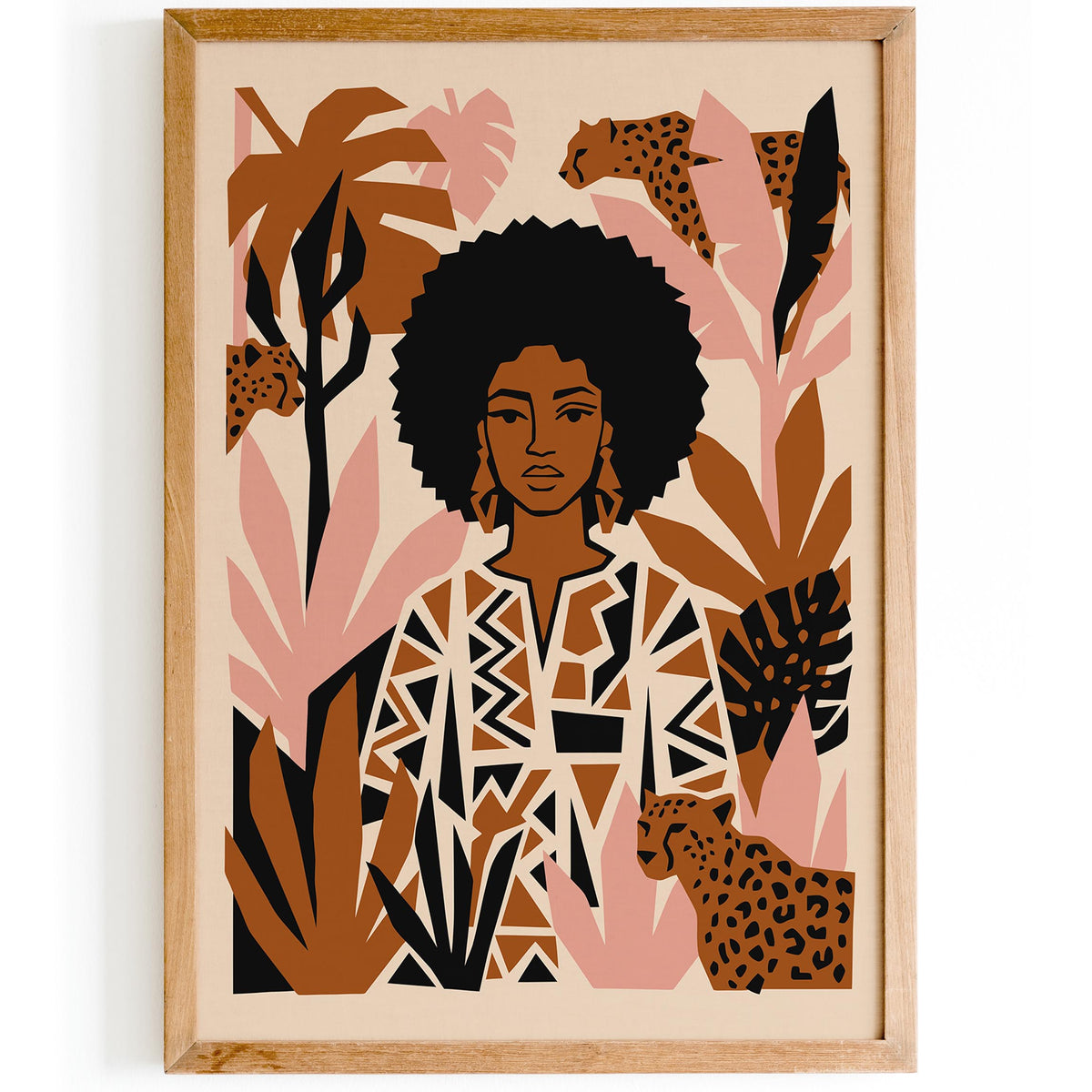 Boho Chic Woman Cheetah Poster