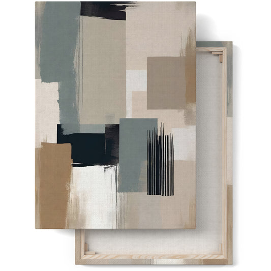 Neutral Tones Modern Art Canvas Print