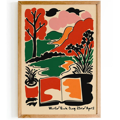 World Book Day Wall Art – Reading Lover Literary Poster