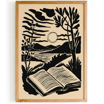 Book Lovers Wall Art Print – Library Wall Decor