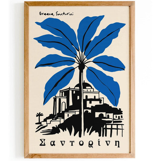 Greece Santorini Travel Poster