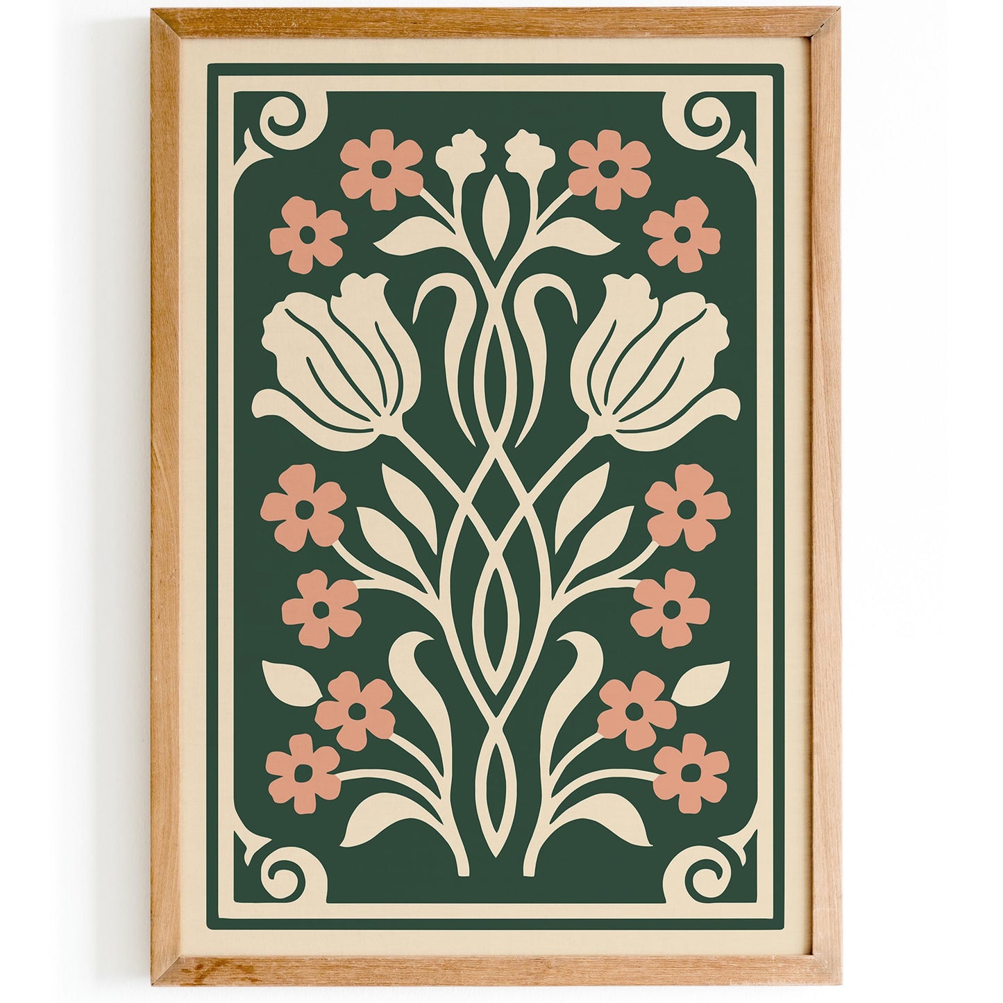 Art Nouveau Floral Wall Art Print
