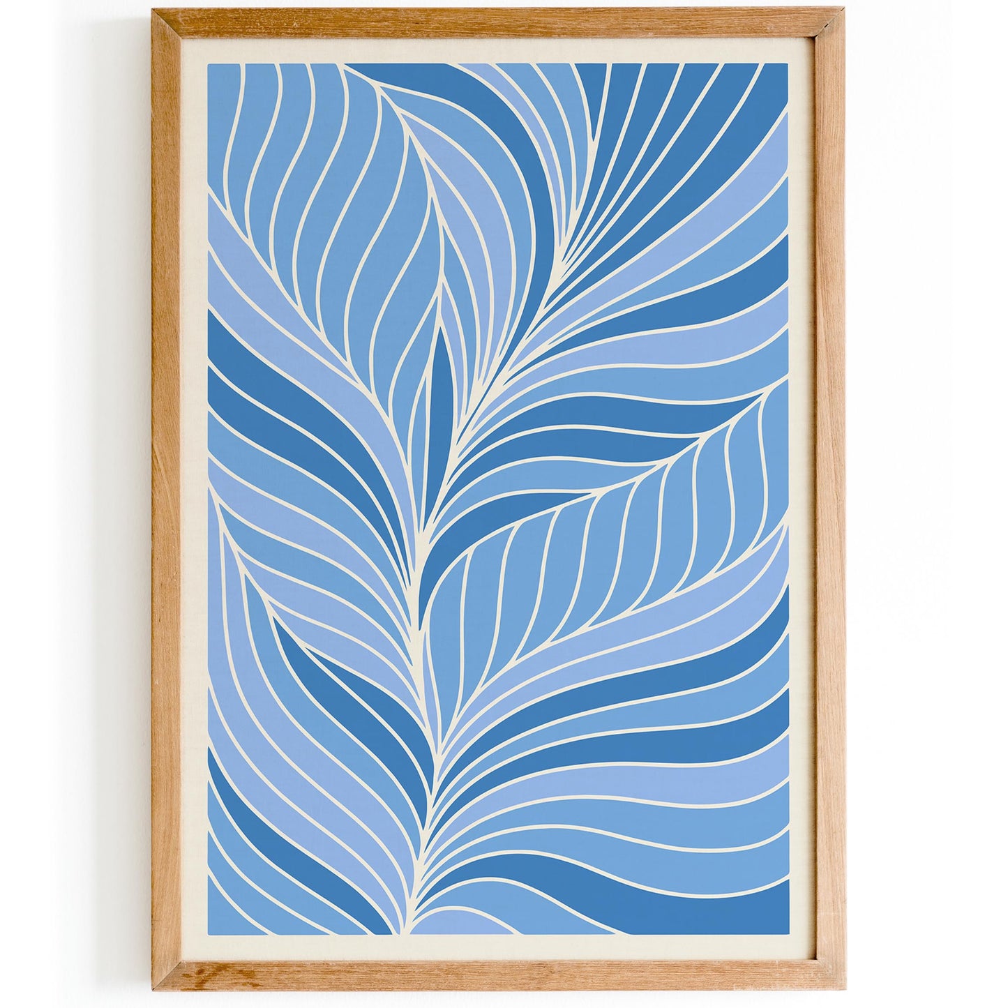Blue Organic Shapes Poster
