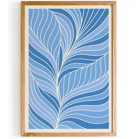 Blue Organic Shapes Poster