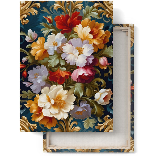 Garden Charm: Victorian Floral Canvas Art