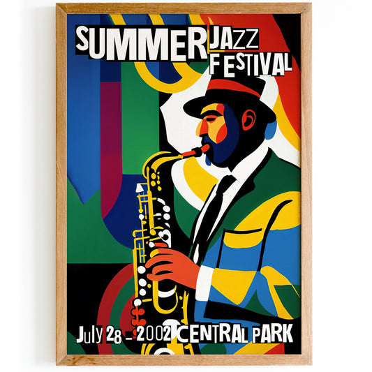 Summer Jazz Festival NYC Retro Poster