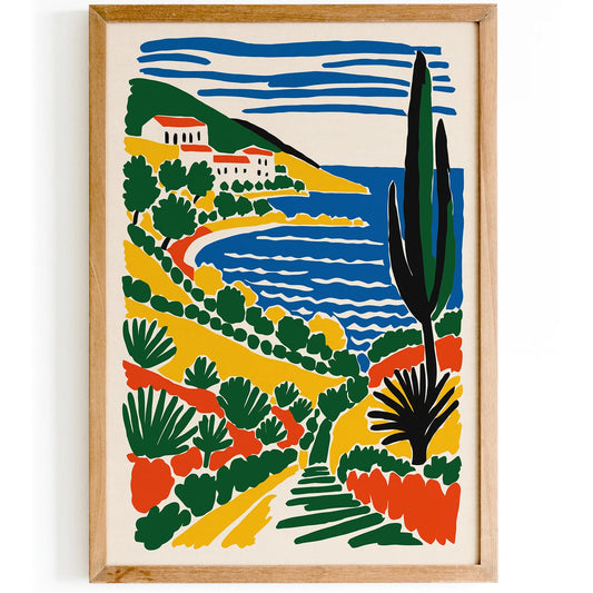 Colorful Sicily Italy Landscape Poster 2025