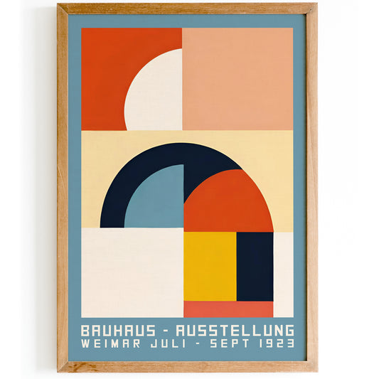 Blue Bauhaus Exhibition Poster