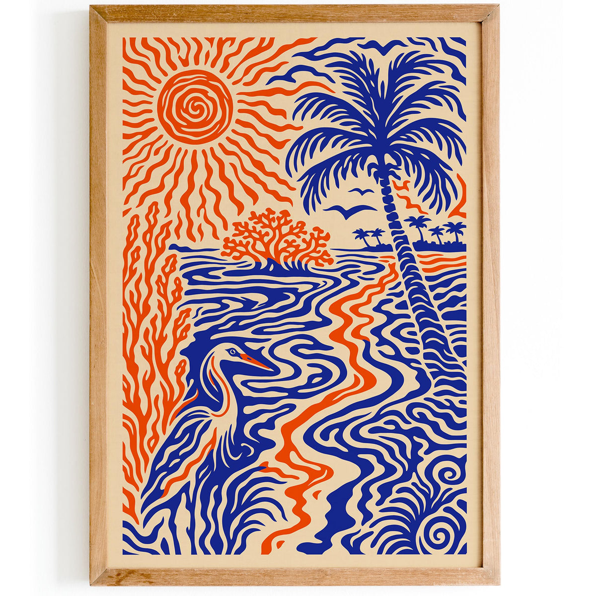 Florida Abstract Landscape Art Poster