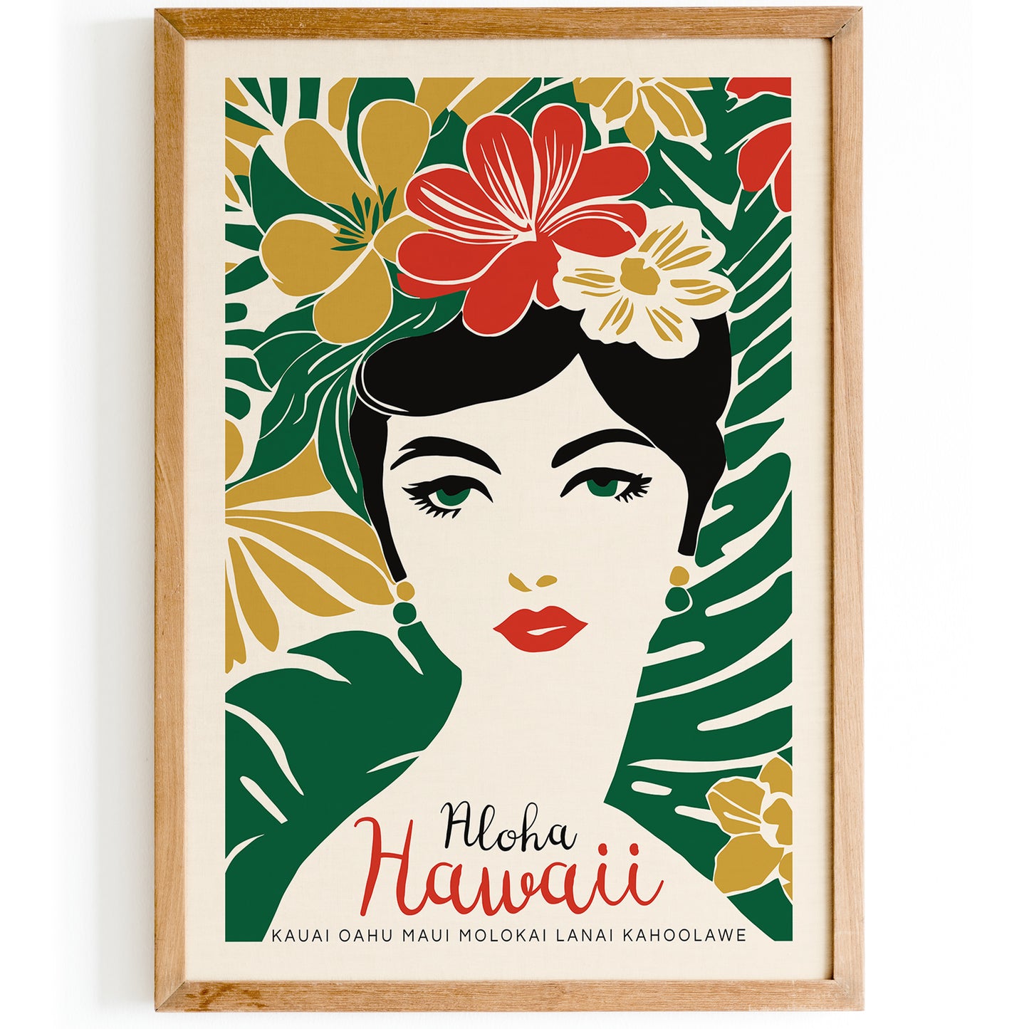 Aloha Hawaii Tropical Woman Poster