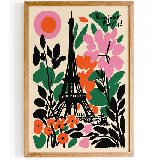 Bonjour Paris Poster
