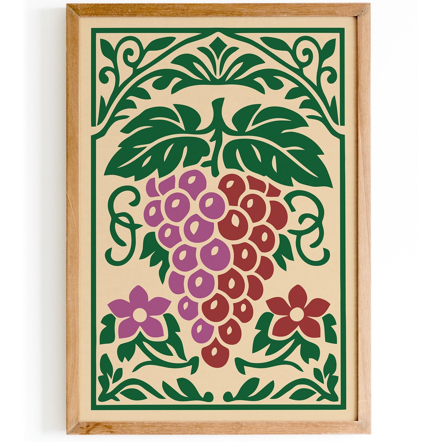 Vine Fruit Kitchen Wall Art Print – Botanical Kitchen Decor