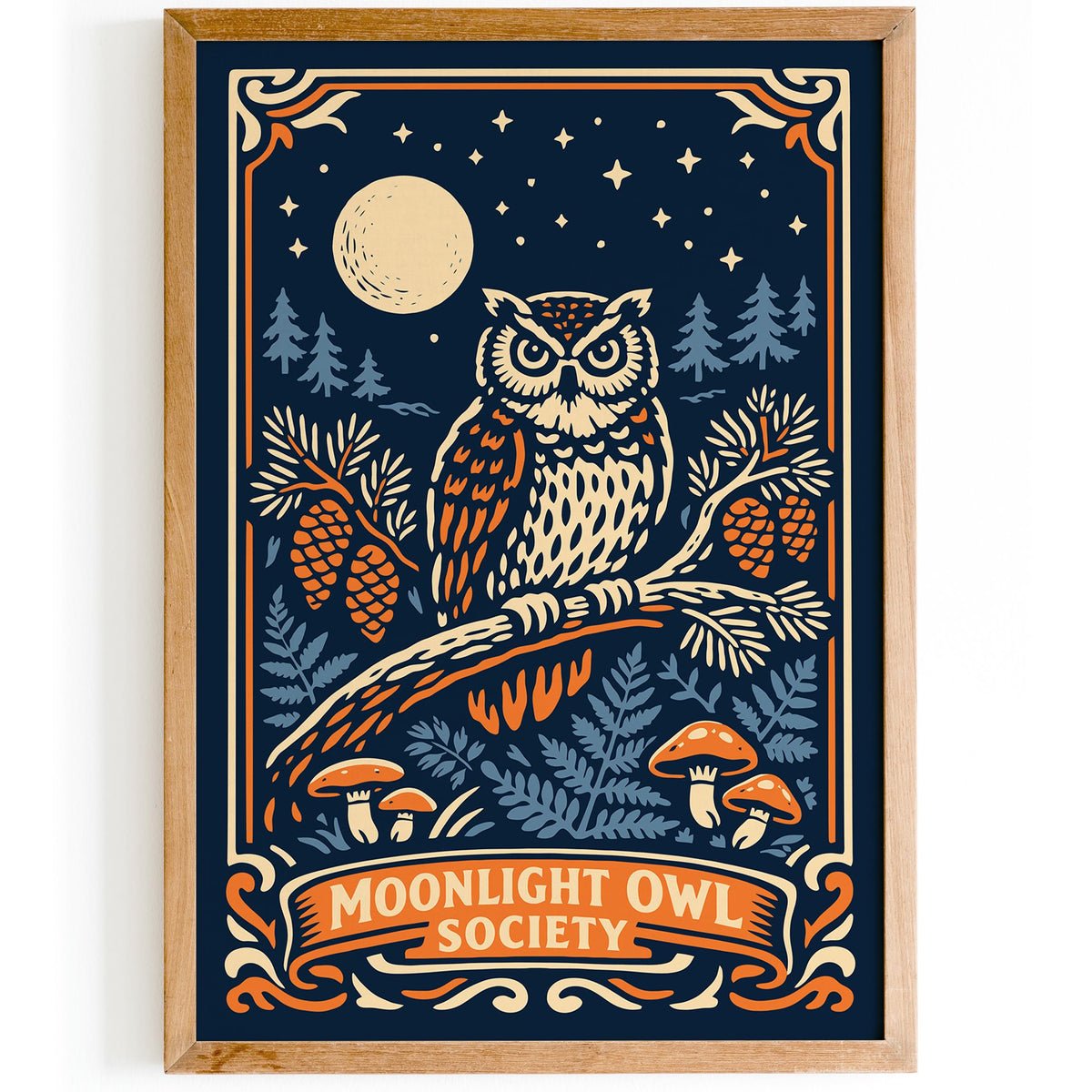 Moonlight Owl Society Poster