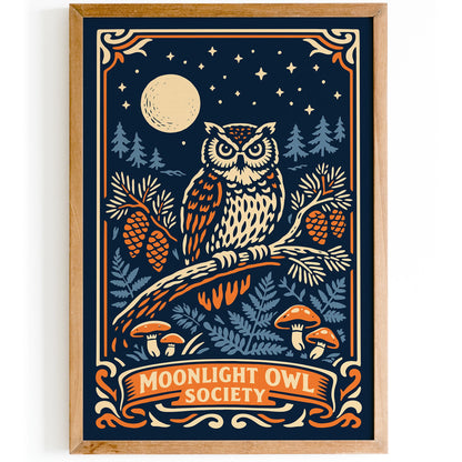 Moonlight Owl Society Poster