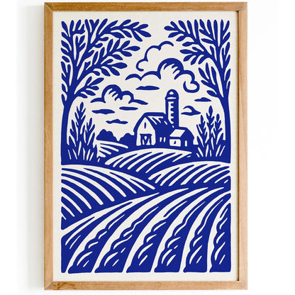 Iowa Blue Landscape Poster 2025