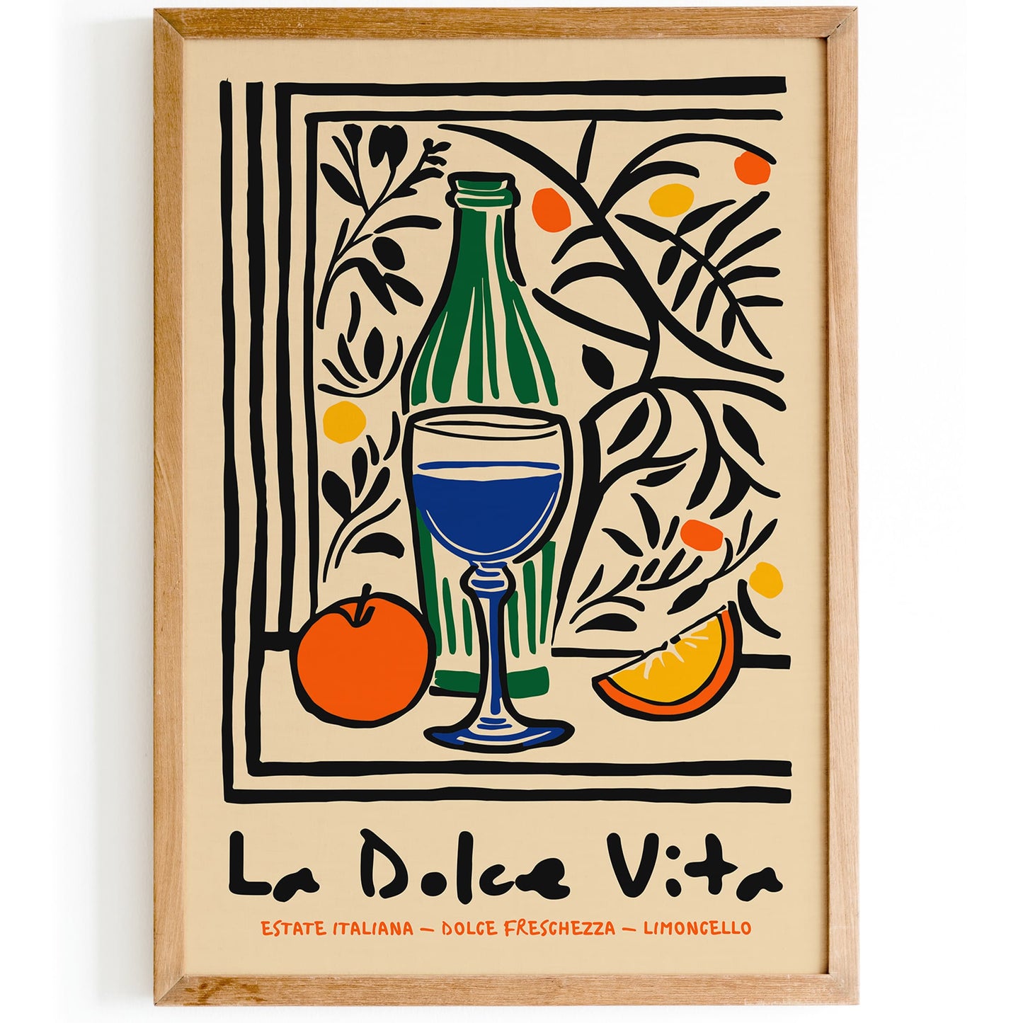 La Dolce Vita Limoncello Poster – Italian Kitchen Wall Art Print