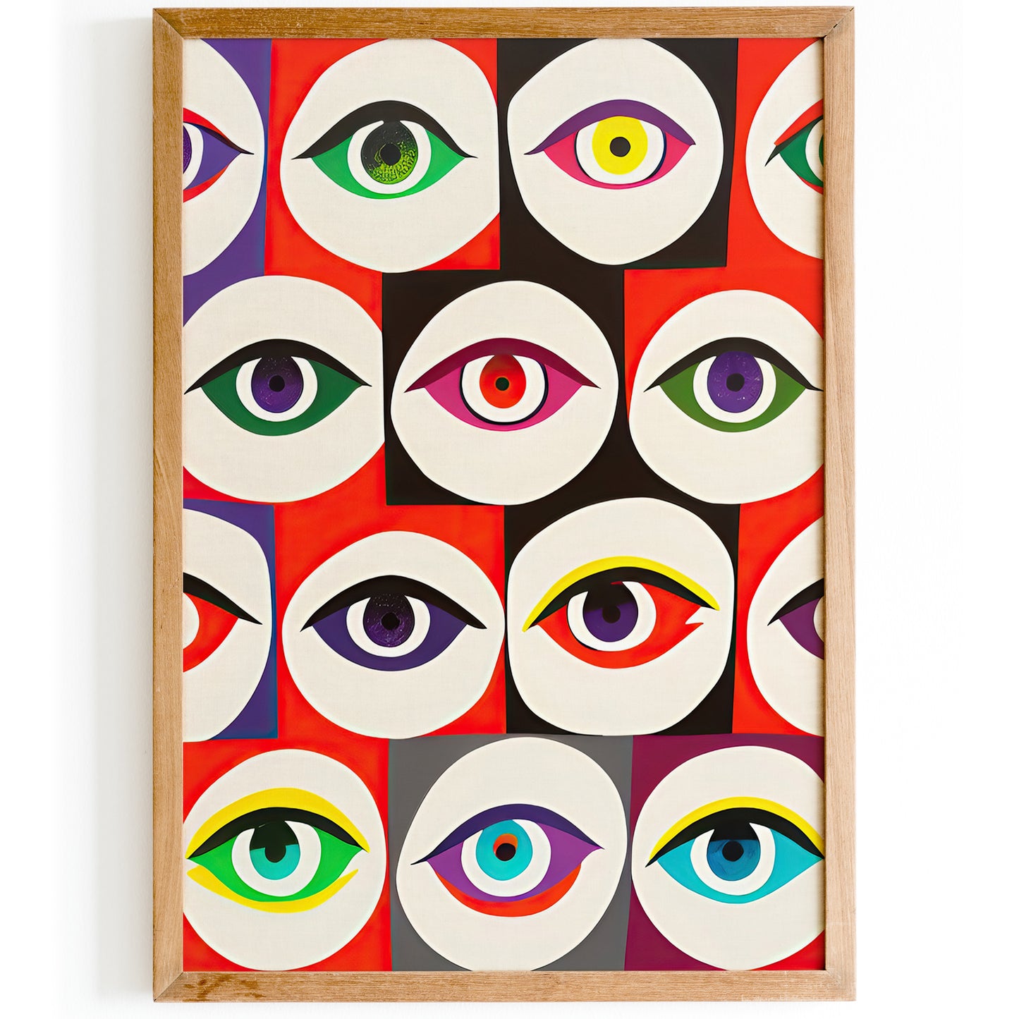 Mid-Century Artistic Eyes Poster