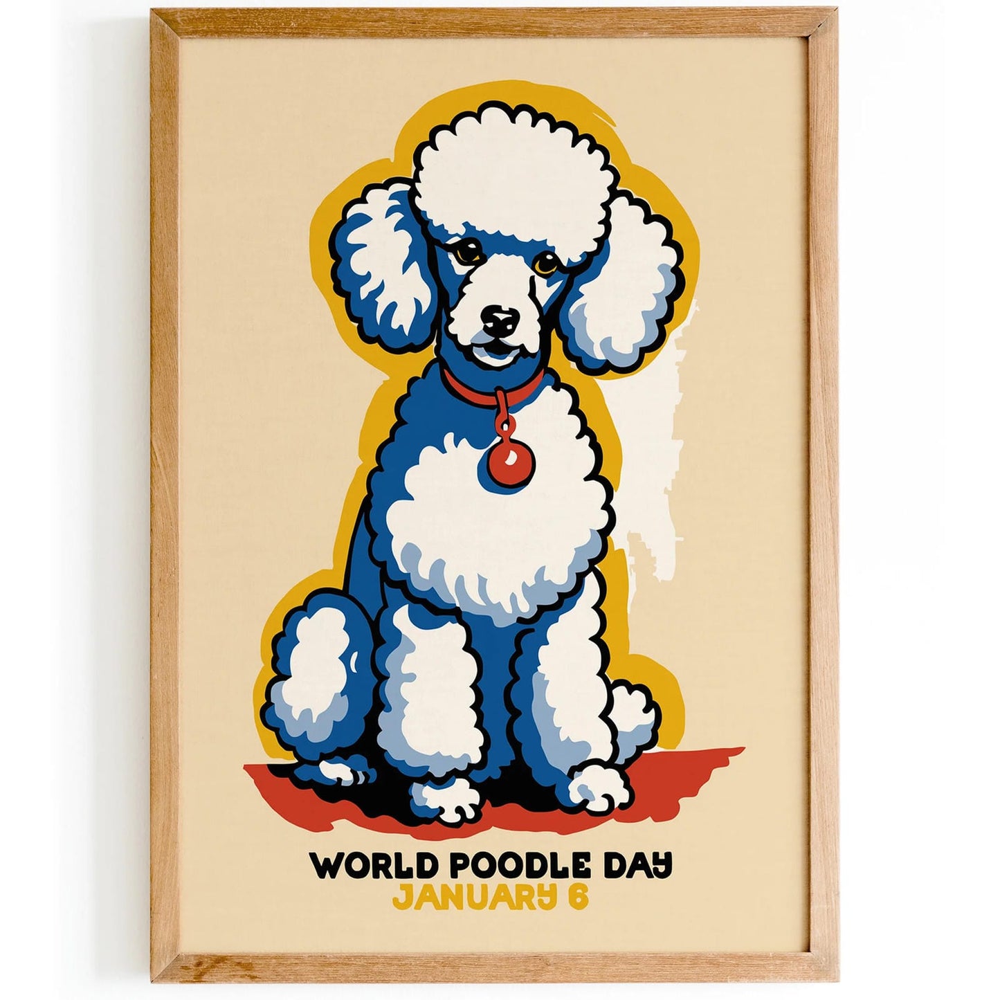 World Poodle Day Retro Poster