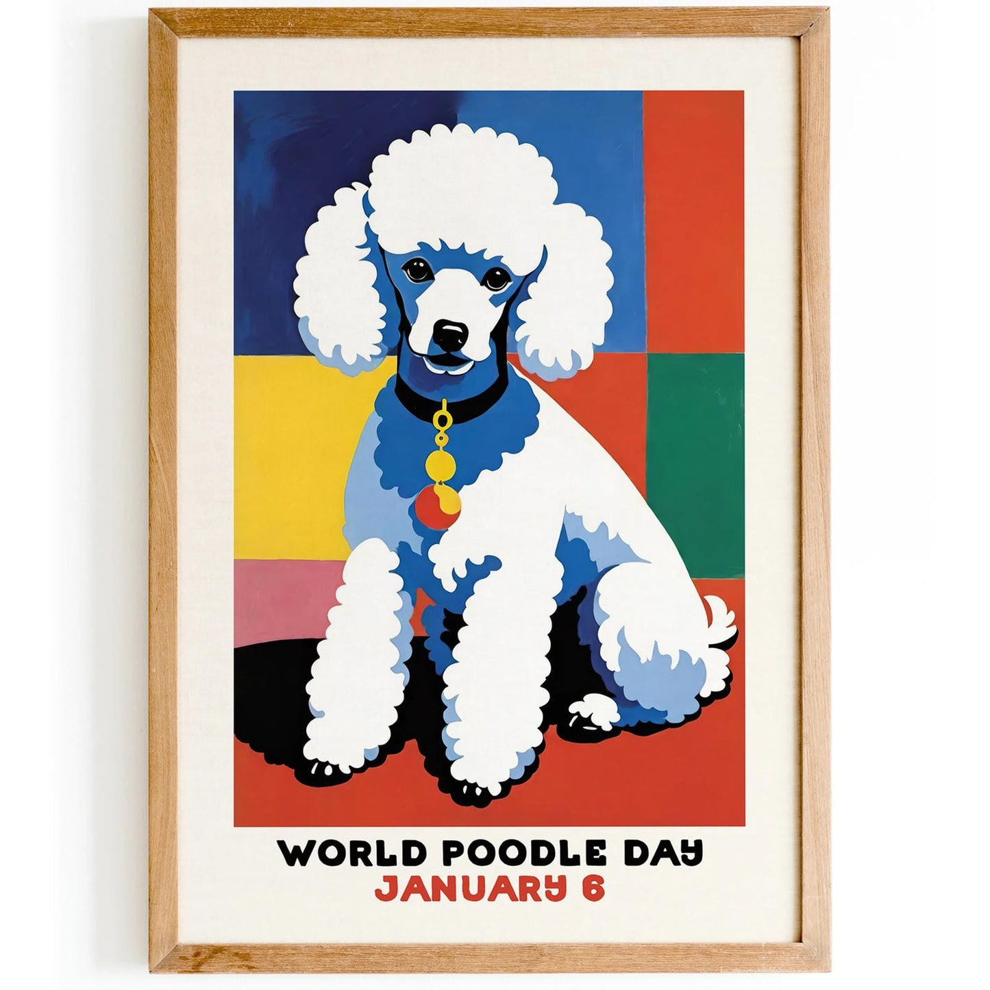 World Poodle Day Colorful Wall Art