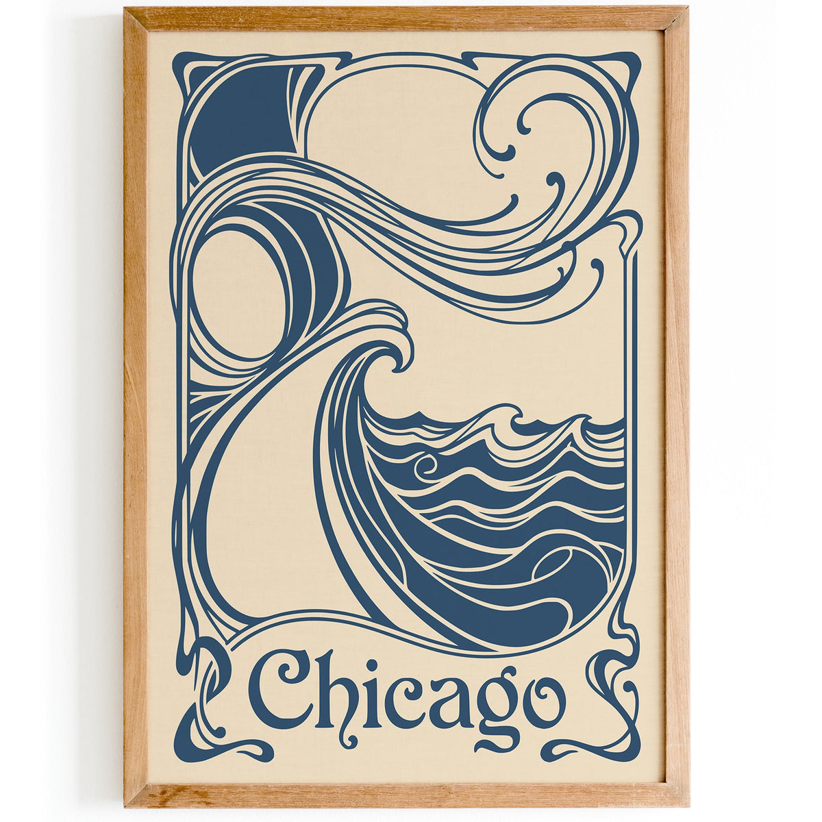 Art Nouveau Chicago Travel Poster