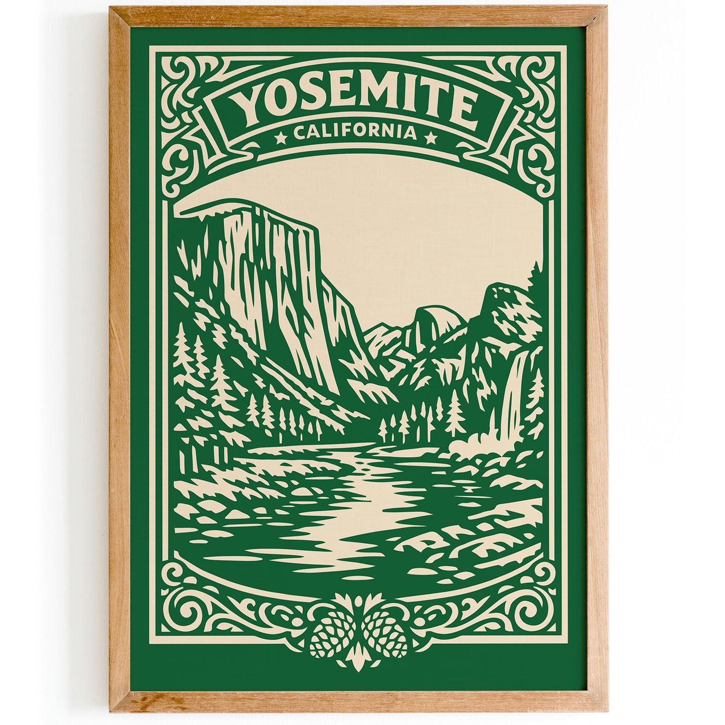 Yosemite National Park Poster - Vintage Travel Art Print