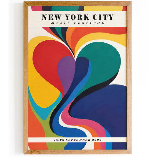 Colorful New York City Music Poster