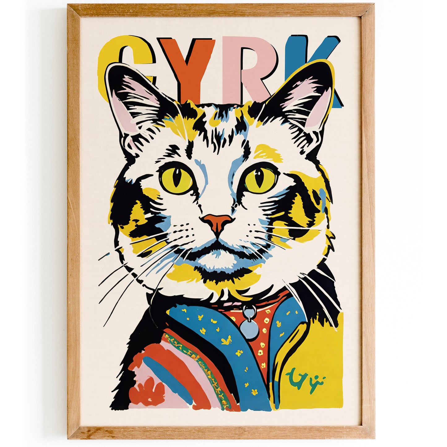 Polish Circus Vintage Cat Poster