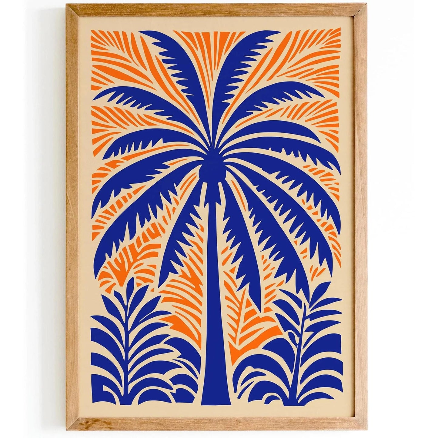 Eclectic Big Blue Palm Tree Art Print