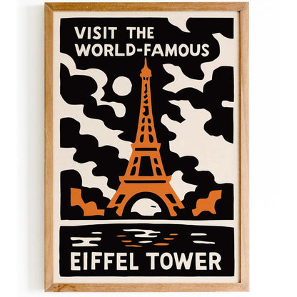 Eiffel Tower Travel Poster Print