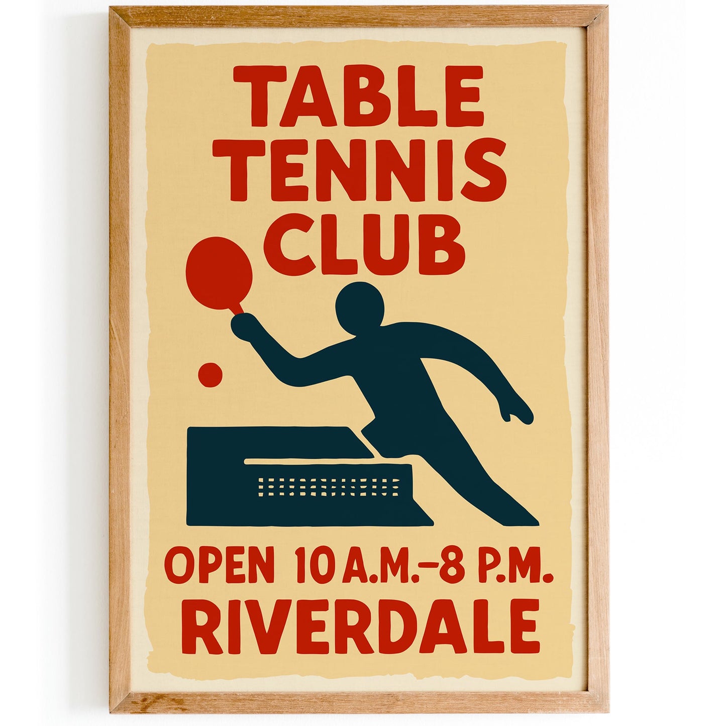 Retro Table Tennis Poster