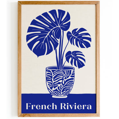 French Riviera, Monstera Plant Wall Art 2024