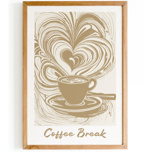 Coffee Break Beige Poster
