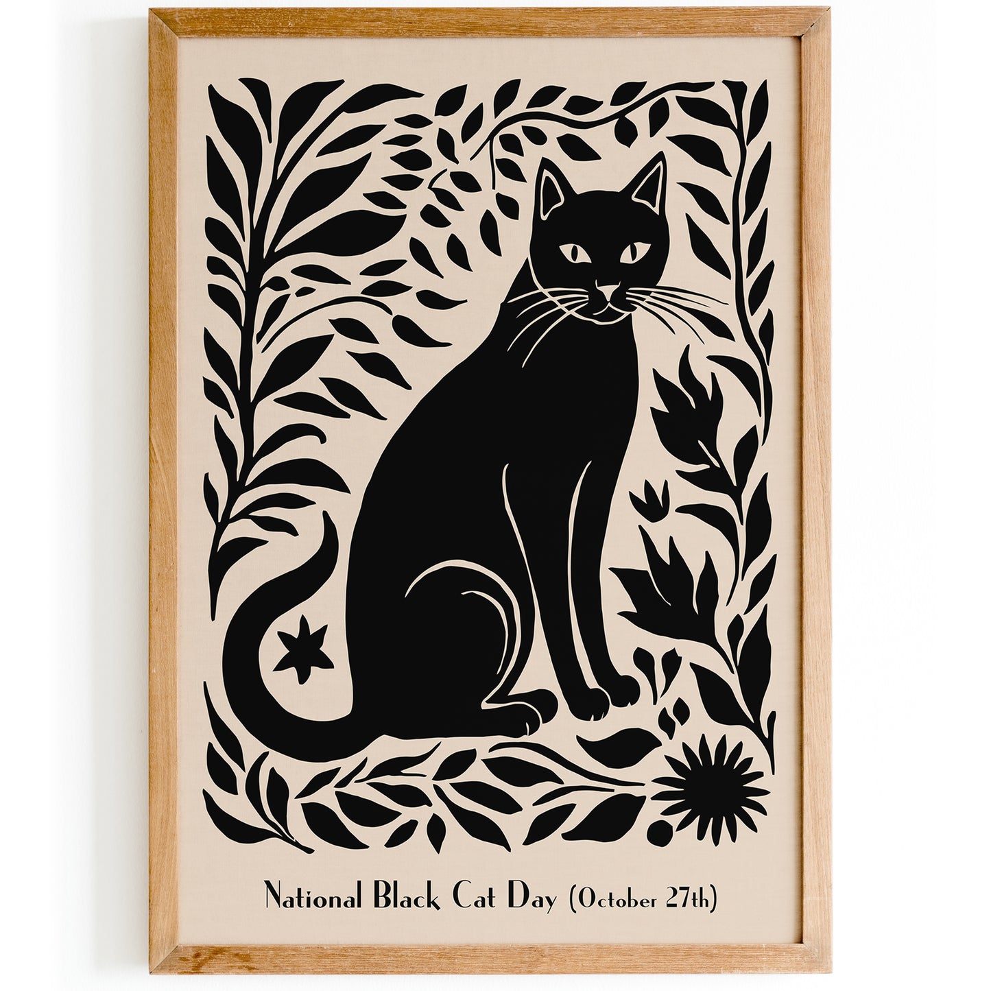 National Black Cat Day Art Print