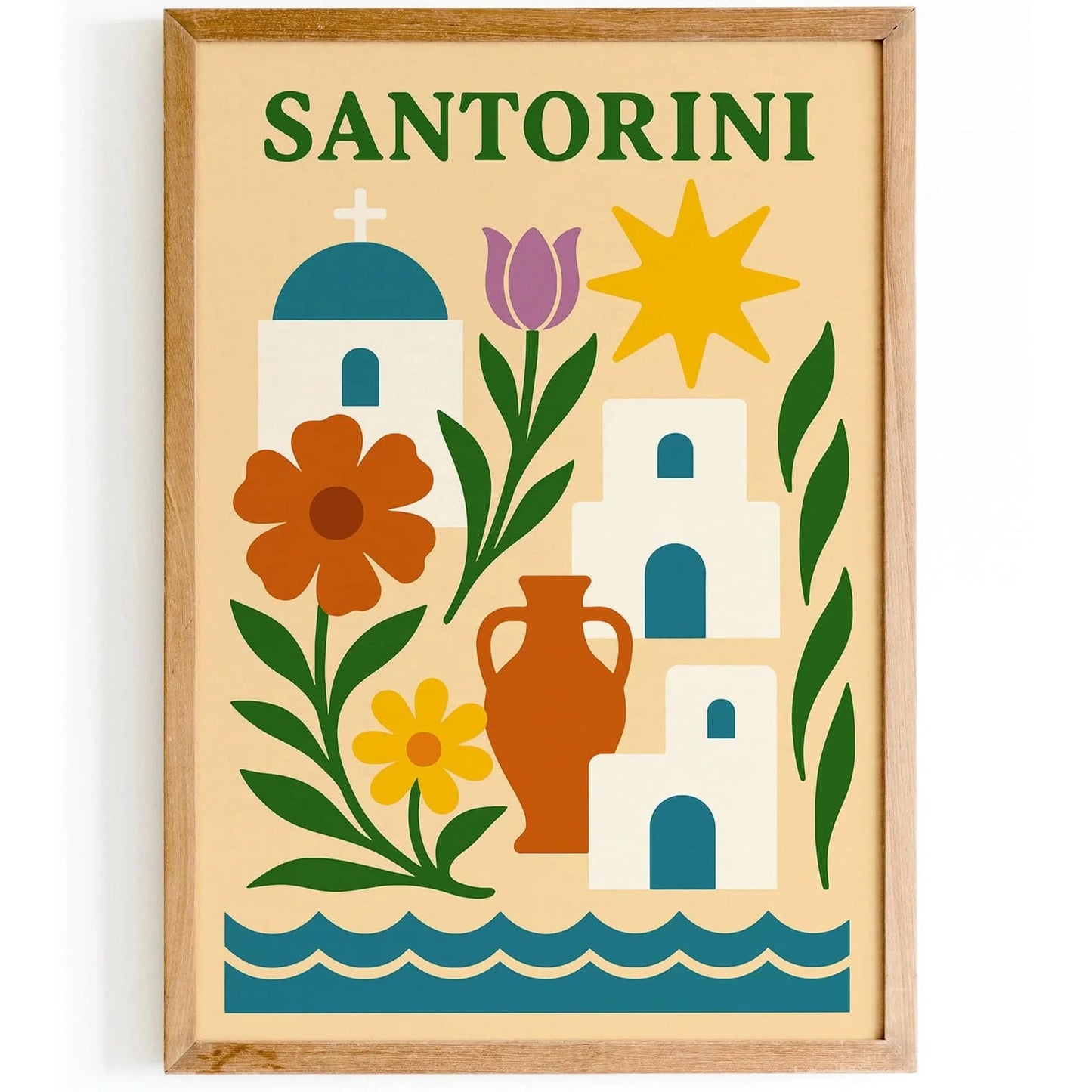 Santorini Travel Poster