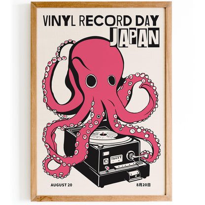 Vinyl Record Day Japan Octopus Poster