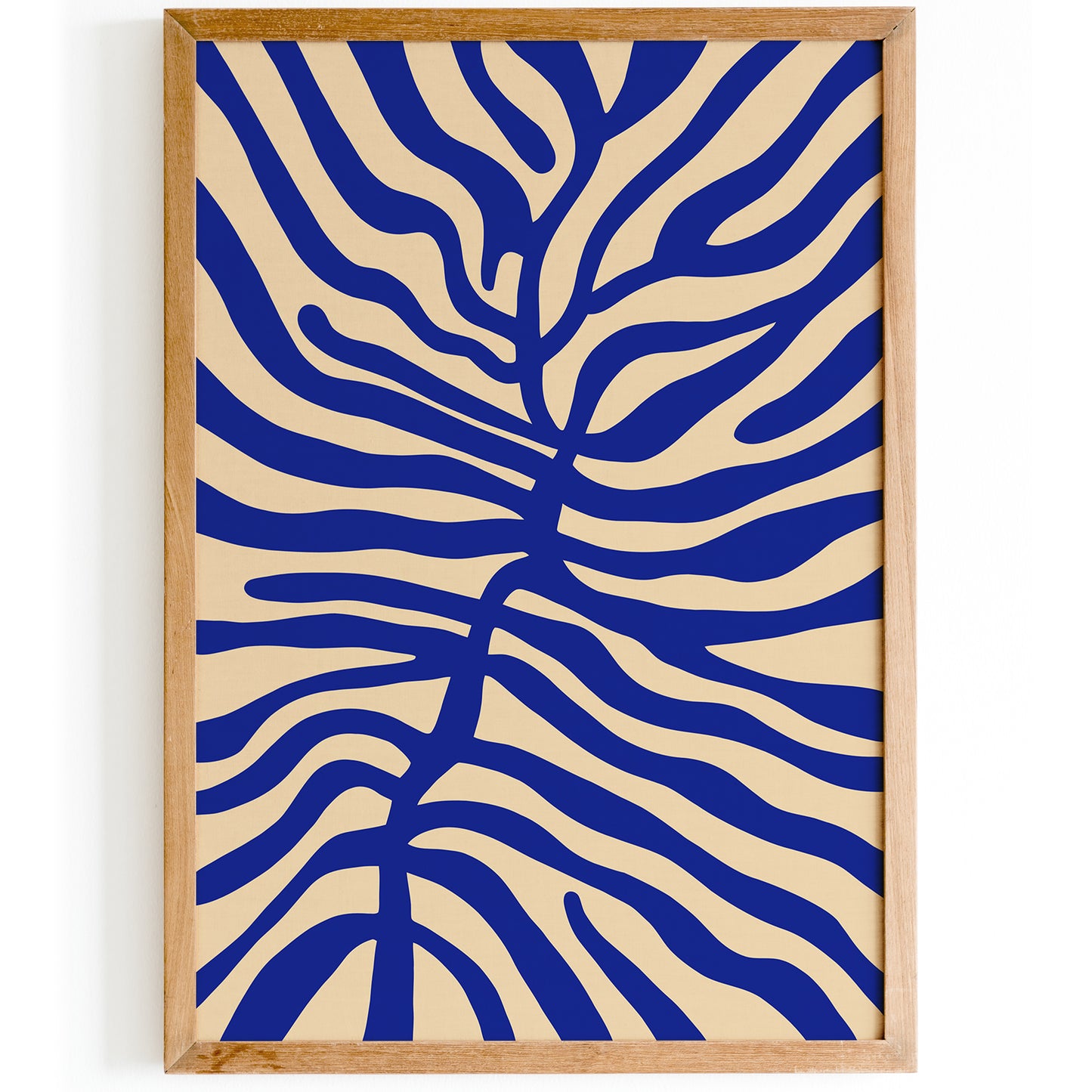Indigo Blue Abstract Organic Poster