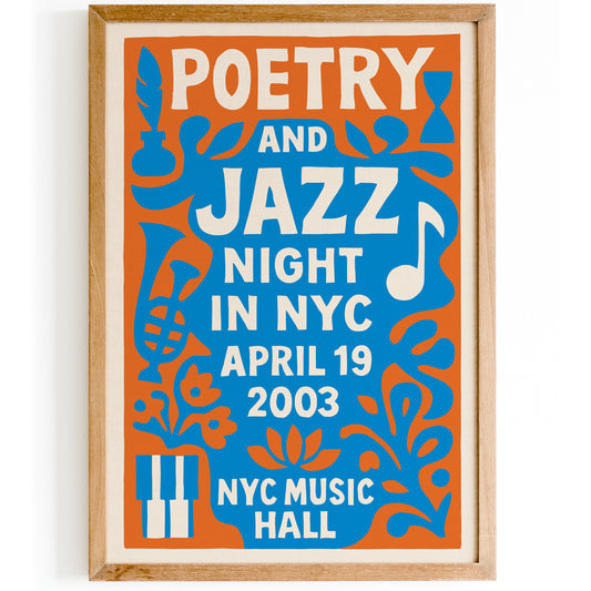 Poetry and Jazz Night NYC Poster