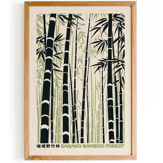 Kyoto Sagano Bamboo Grove Wall Art Print