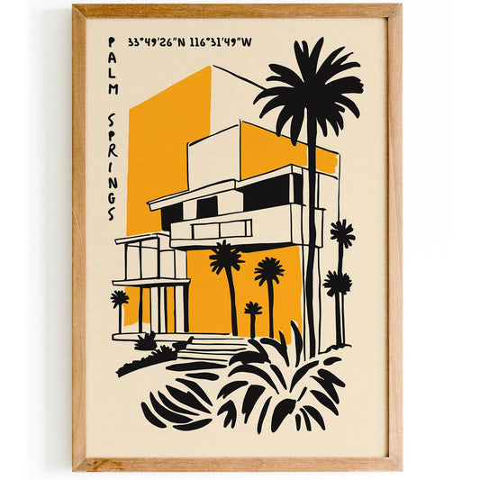 Palm Springs Travel Retro Poster