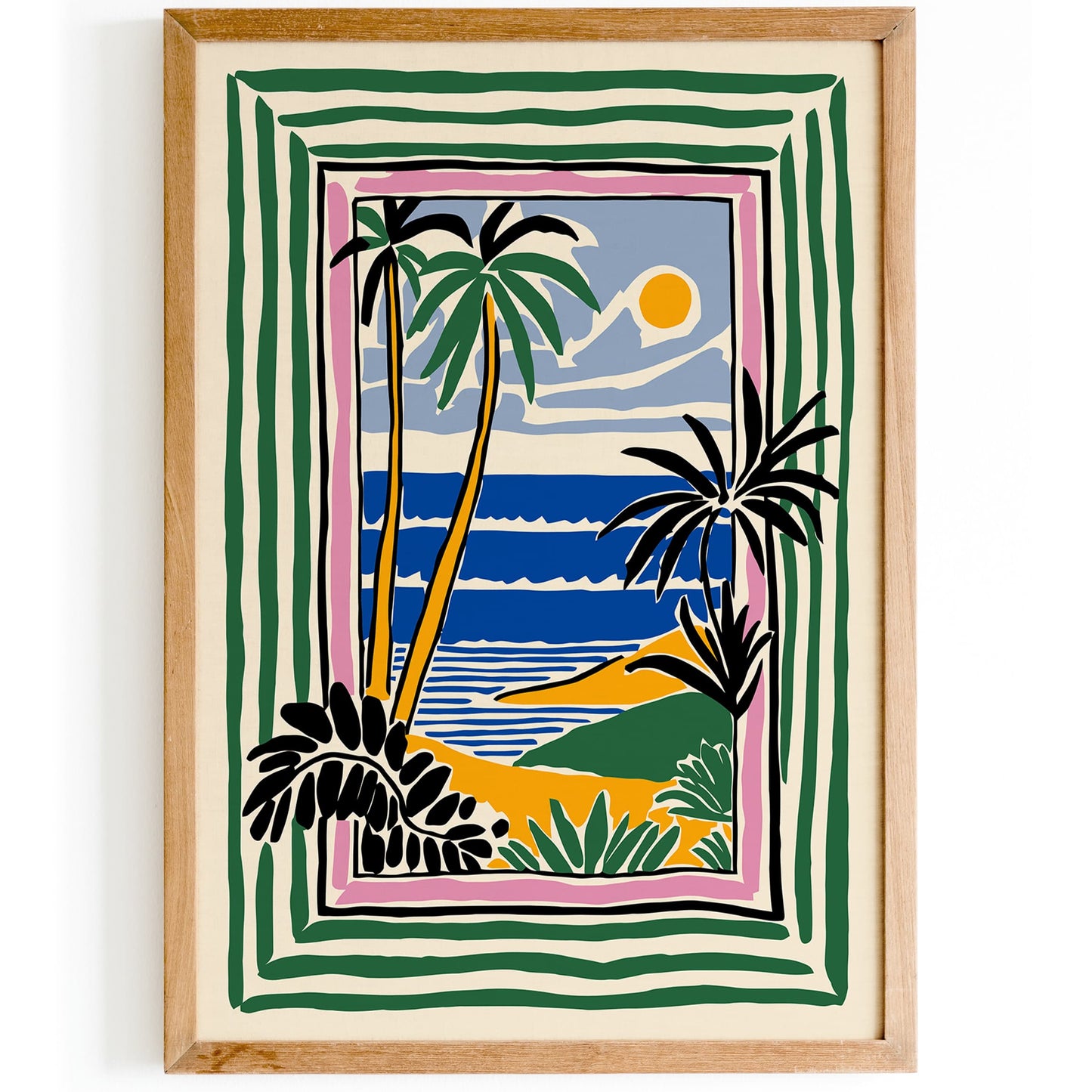 Tropical Landscape Eclectic Wall Art Print