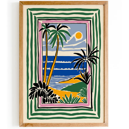 Tropical Landscape Eclectic Wall Art Print