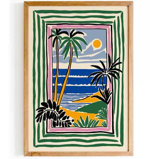 Tropical Landscape Eclectic Wall Art Print