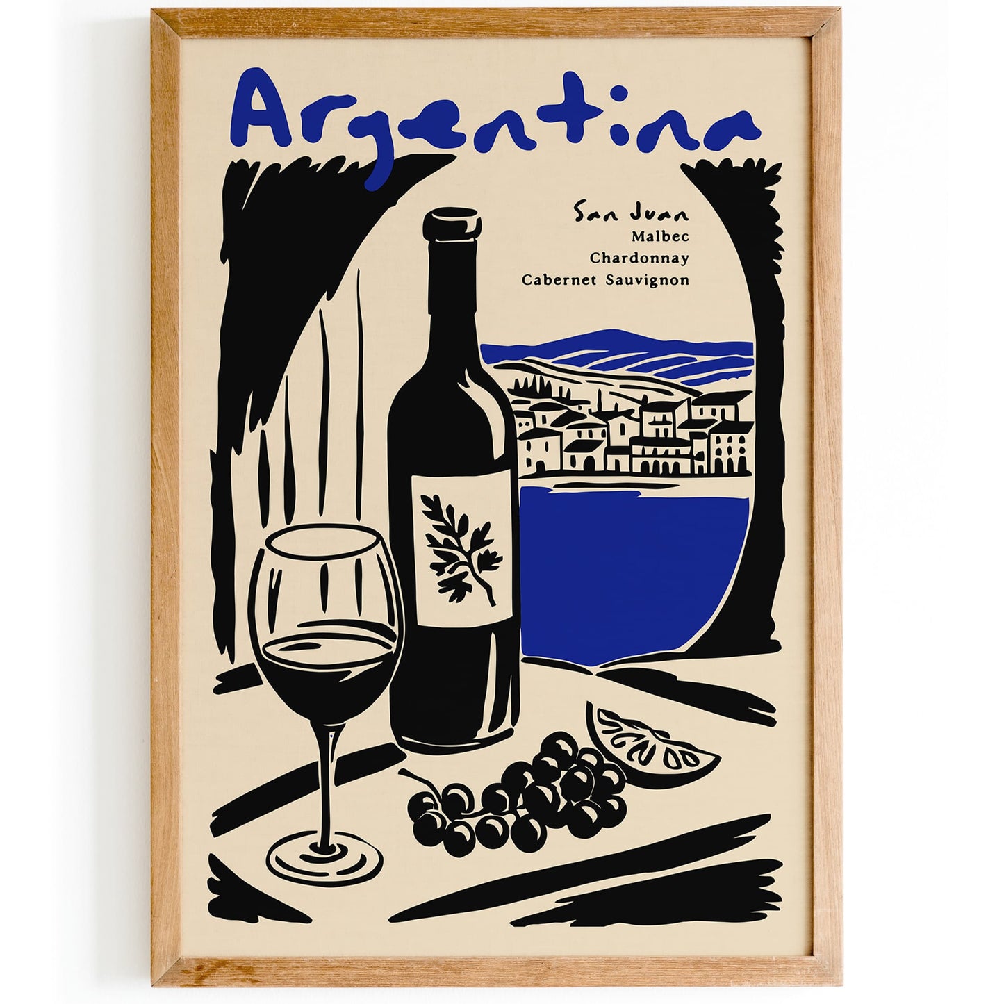 Argentina San Juan Wine Poster