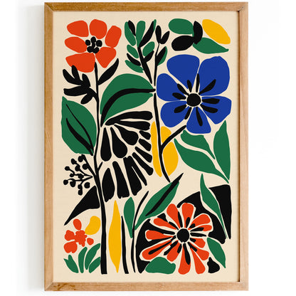 Colorful Cut Outs Botanical Floral Poster