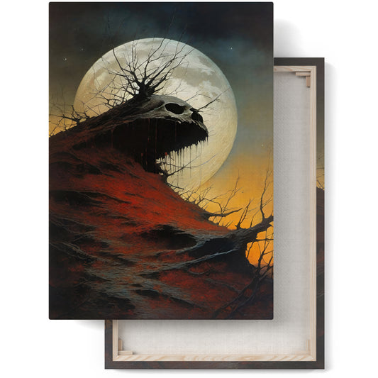 Spooky Gaze: Macabre Decor Canvas Art