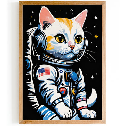 Astronaut Cat - Space Wall Art