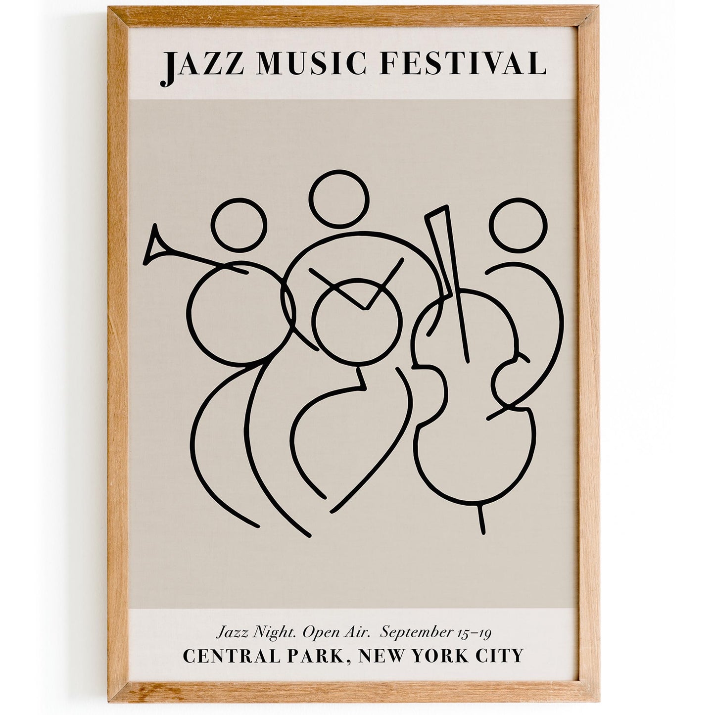 Jazz Festival Poster – Vintage Music Wall Art