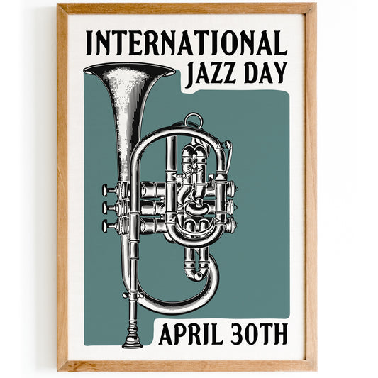 International Jazz Day Retro Poster